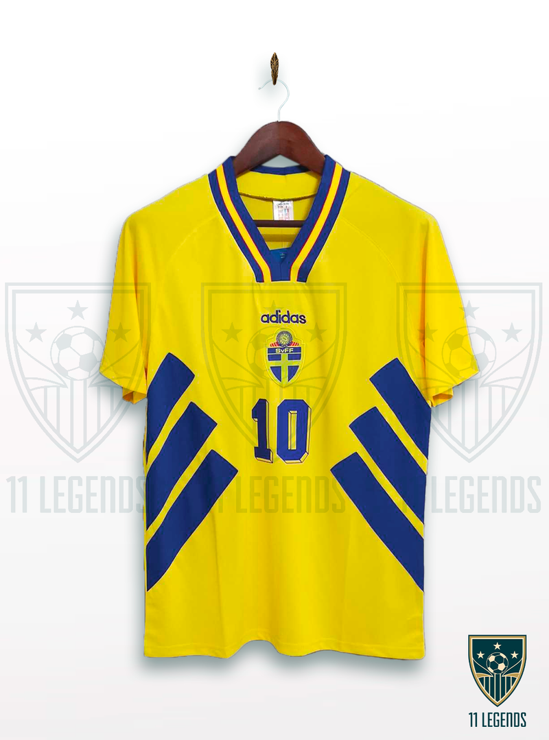 Sweden 1994 Home World Cup Retro Football Jersey [Free Shipping]